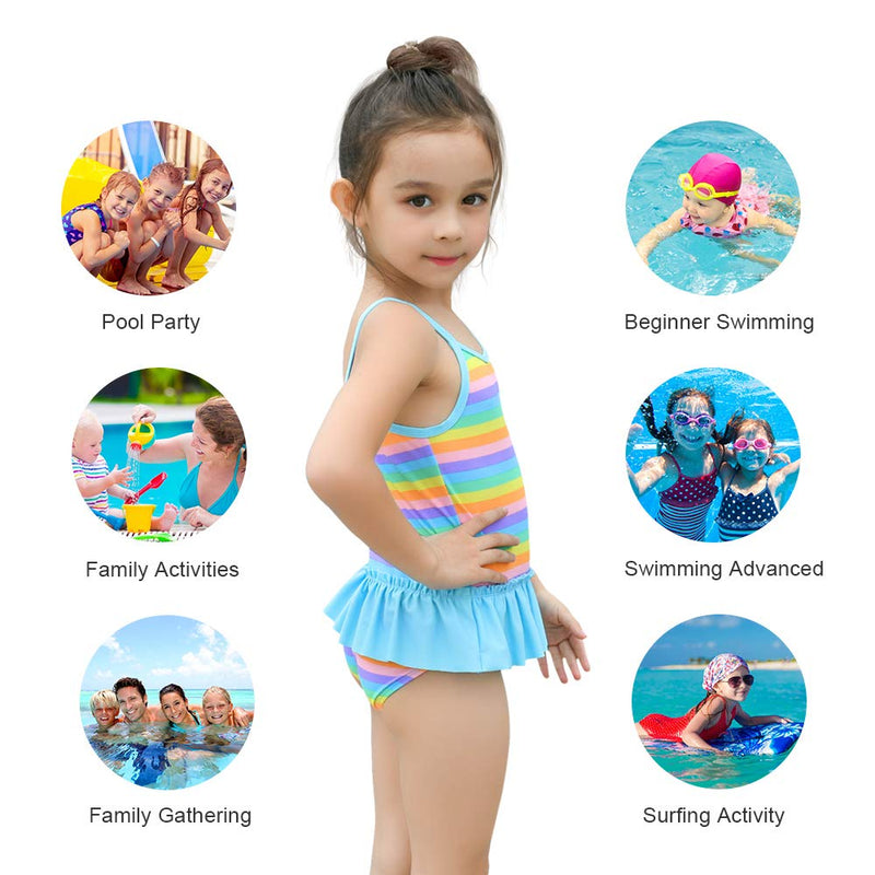 miniatree Swimsuit Girls Toddler One Piece Baby Bathing Suit Kids Swimwear Sunsuit Wetsuit UPF 50+ Protection Green 3-4T - BeesActive Australia