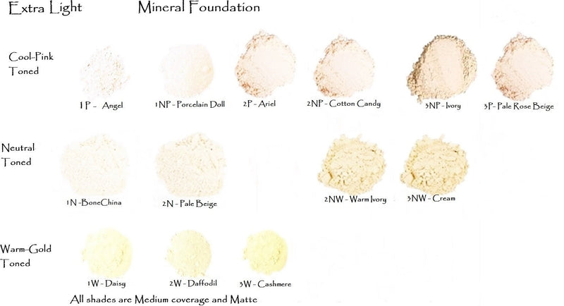 Mineral Foundation Lightest Shades - Porcelain Through Ivory (3NW Cameo) - BeesActive Australia