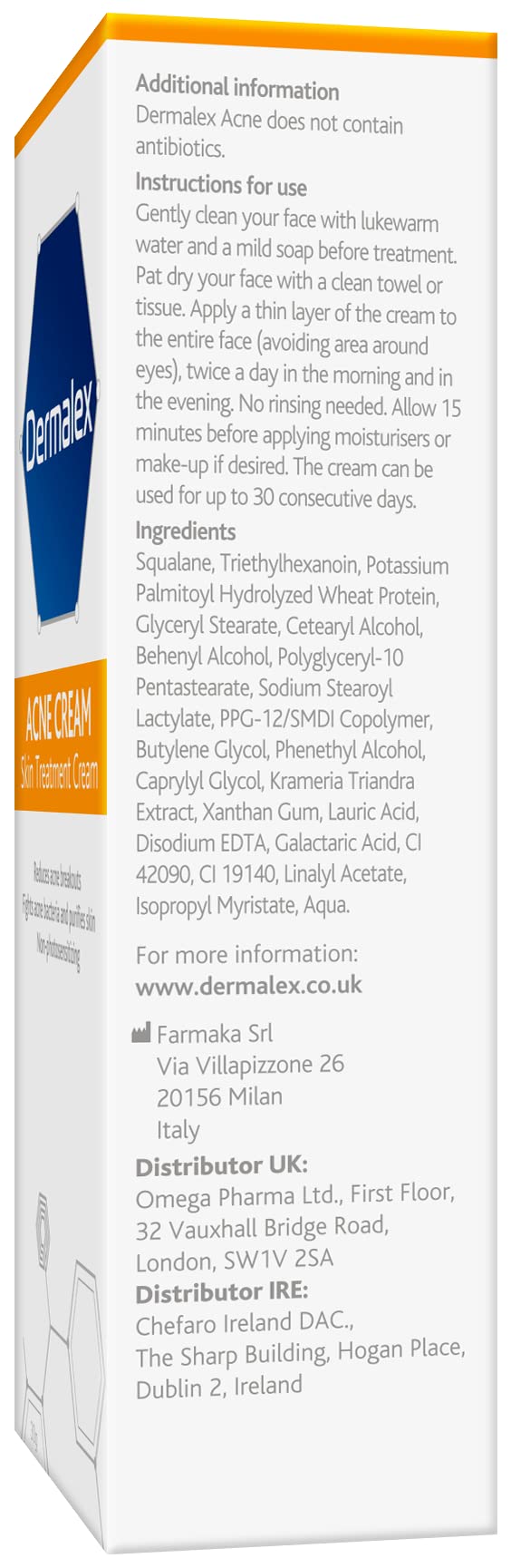 Dermalex Acne Treatment Cream – Clinically Proven to Treat Mild to Moderate Acne Symptoms – 30 g - BeesActive Australia