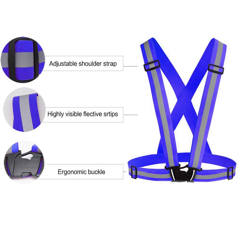 Awnuuw Reflective Vest Running Gear 3Pack, Adjustable Safety Vests High Visible Reflective Belt Straps Green,black,blue - BeesActive Australia