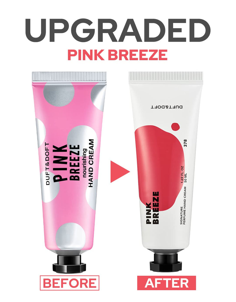 DUFT&DOFT Pink Breeze Signature Perfume Nourishing Hand Cream, Non-greasy, Refreshing Hydration, Shea Butter, Vitamin E, Feel-Good Fragrance – 1.69 oz. - BeesActive Australia