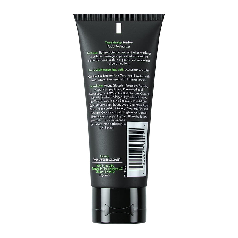 Tiege Hanley Nighttime Facial Moisturizer for Men (PM) | Restore, Replenish, and Repair Skin at Night | Diminishes wrinkles | For Dry or Sensitive Skin | Even skin tone and lasting hydration | 2 ounces | Uncomplicated Skin Care for Men - BeesActive Australia