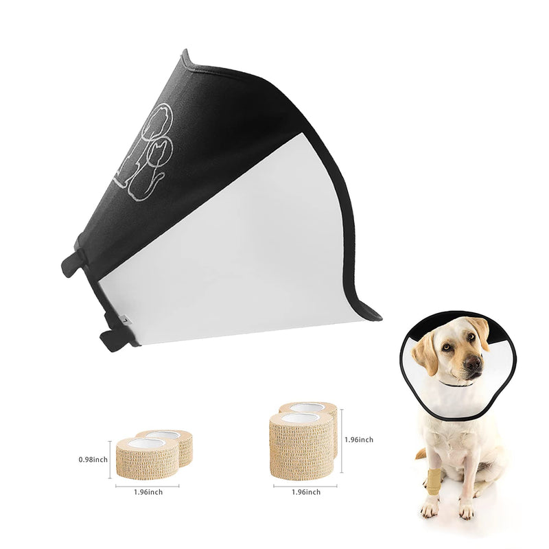 Dog Cone Alternative for Large Dogs After Surgery, Soft Dog Recovery Suit Plastic E Collar 2 Size Adjustable, Protective Dog Head Cone After Anti Bite Lick Wound Healing Safety XL - BeesActive Australia