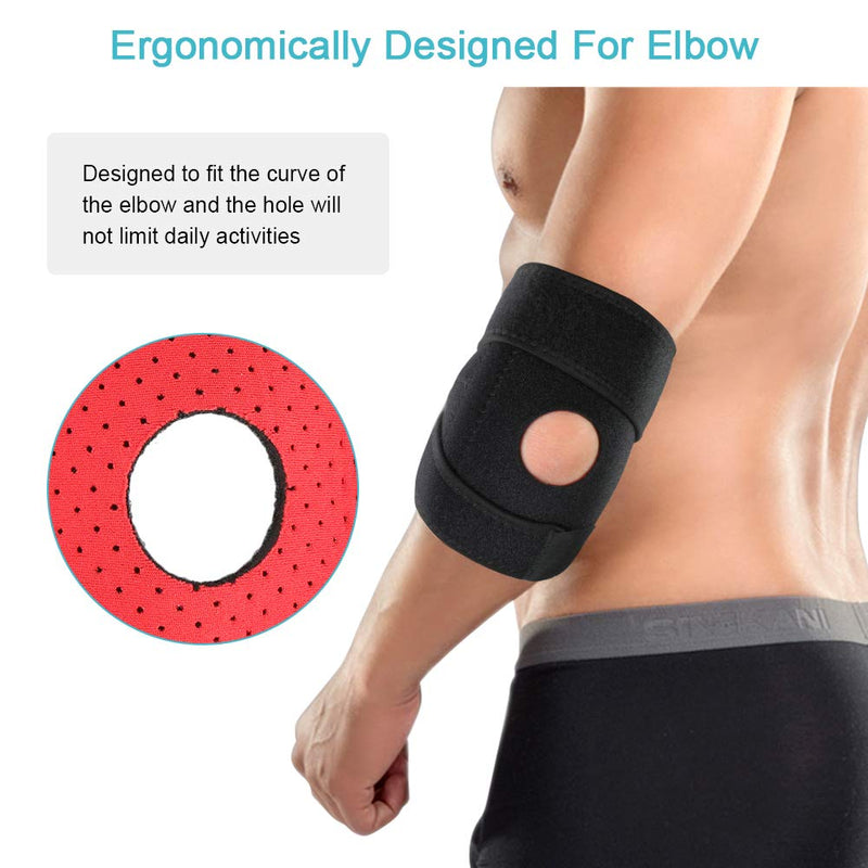 Elbow Brace for Tendonitis, Adjustable Elbow Support with Dual-Spring Stabiliser, Breathable Elbow Strap for Golfers Elbow, Tennis Elbow, Arthritis, Sports Injury and Provides Support Elbow Brace With Splints - BeesActive Australia