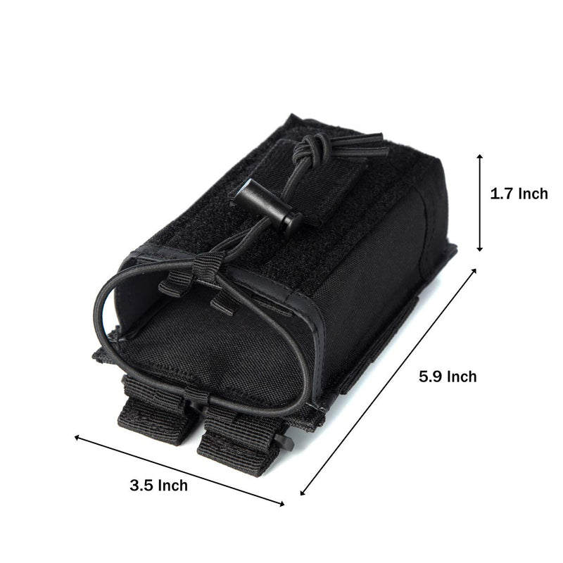 [AUSTRALIA] - Radio Case/Radio Holder Molle Tactical Radio Holster Military Heavy Duty Radios Pouch Bag for Two Ways Walkie Talkies Compatible with Bags/Packs/Duffels by LUITON 1pack 