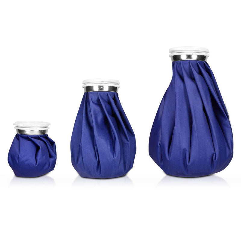 Navaris 3X Hot and Cold Bags - Reusable Ice Bag Hot Water Bottle for Knee, Back, Shoulder - Blue - BeesActive Australia