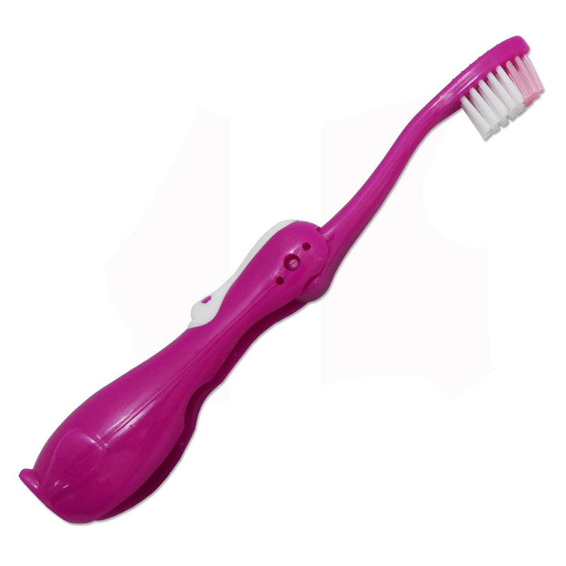 4 Childrens Toothbrushes ~ Bulk Packs Kids Manual Folding Brushes (Rabbit Travel) - BeesActive Australia