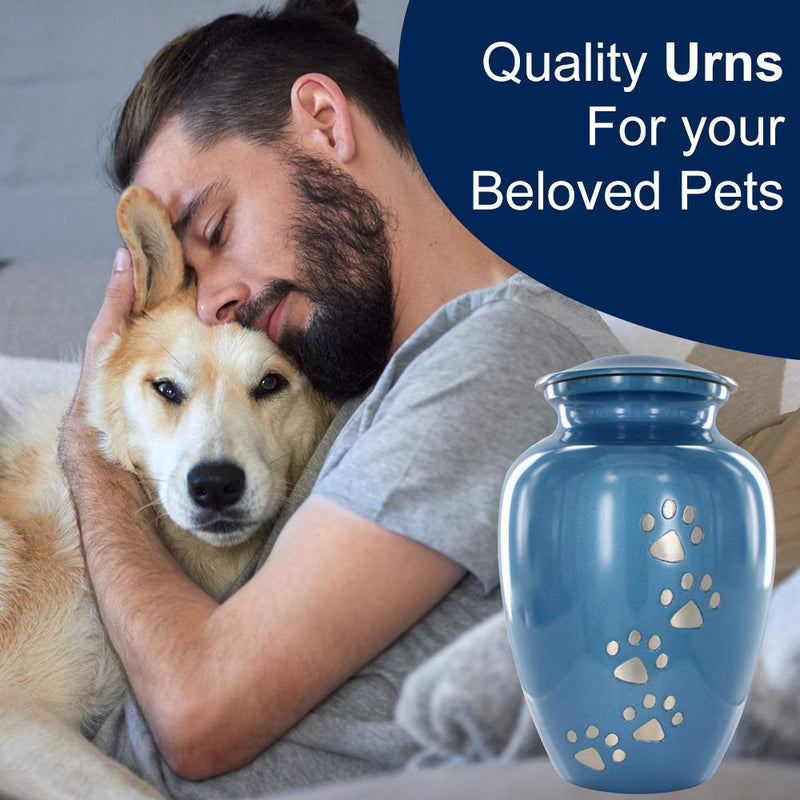 Trupoint Memorials Small Pet Urn for Dogs and Cats Ashes – A Loving Resting Place for Your Special pet – for Small Pets up to 17 Pounds Blue to 17 Pounds - BeesActive Australia