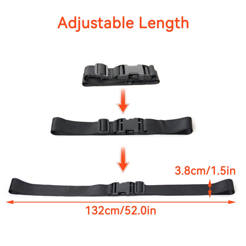 Wheelchair Lap Strap, 52in Long Adjustable Wheelchair Seat Belt Extender Safety Waist Leg Strap Chest Buckle for Mobility Scooter Wheelchair - BeesActive Australia