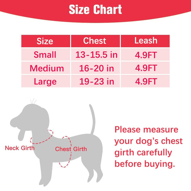 PUPTECK Soft Mesh Small Dog Harness with Leash - Basic Plaid Padded Step-in Chest Vest for Kitties, Puppy, Small Pets Medium(Chest:16"-20") Red - BeesActive Australia
