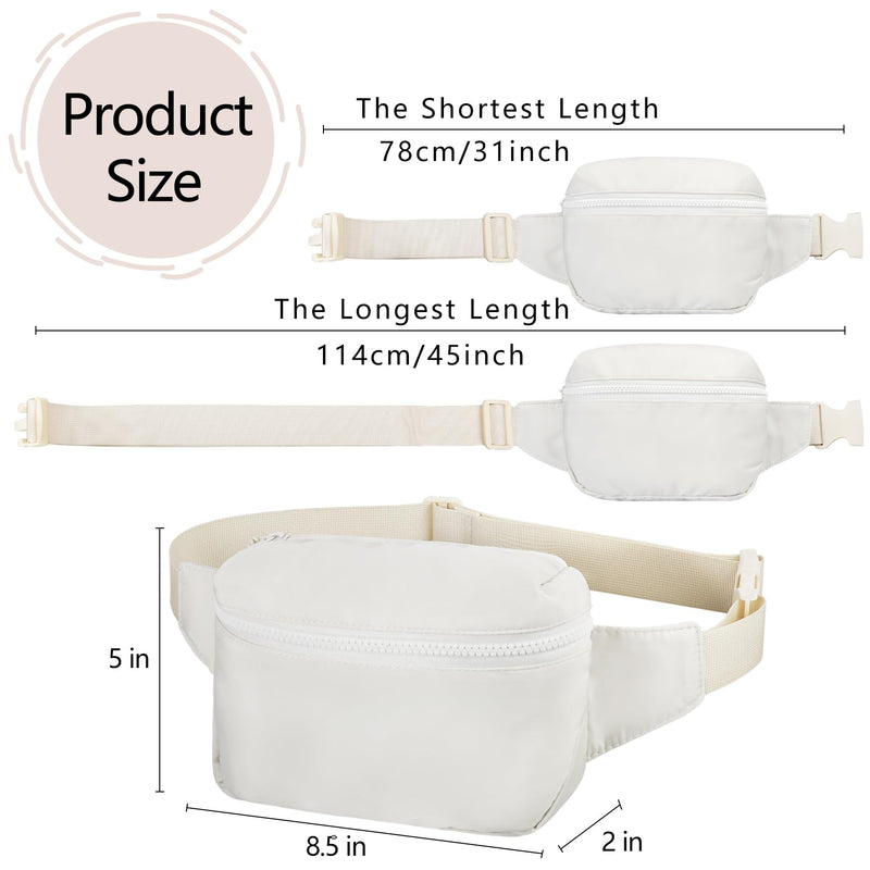 VOROLO Waist Pack for Running Fanny Pack for Women and Men Crossbody Belt Bag Bum Bag with Adjustable Strap for Sports Beige 2l Fanny Pack - BeesActive Australia
