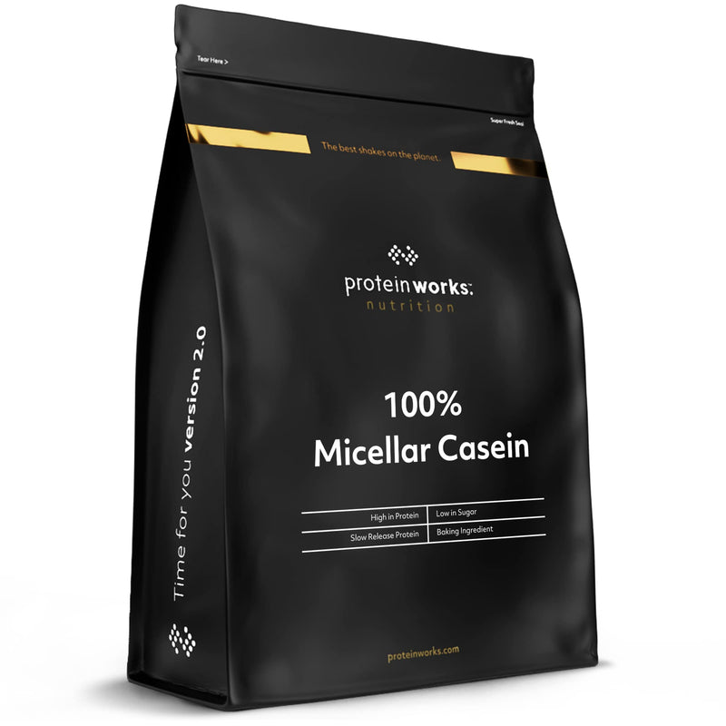 100% Micellar Casein Protein Powder | Slow Release Protein Shake | Amino Acids | High Protein | Protein Works | Vanilla Crème | 500 g - BeesActive Australia