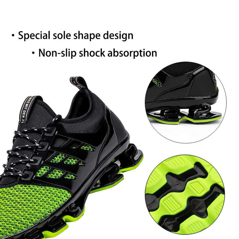 [AUSTRALIA] - SKDOIUL Sport Running Shoes for Mens Mesh Breathable Trail Runners Fashion Sneakers 8 8066-green 
