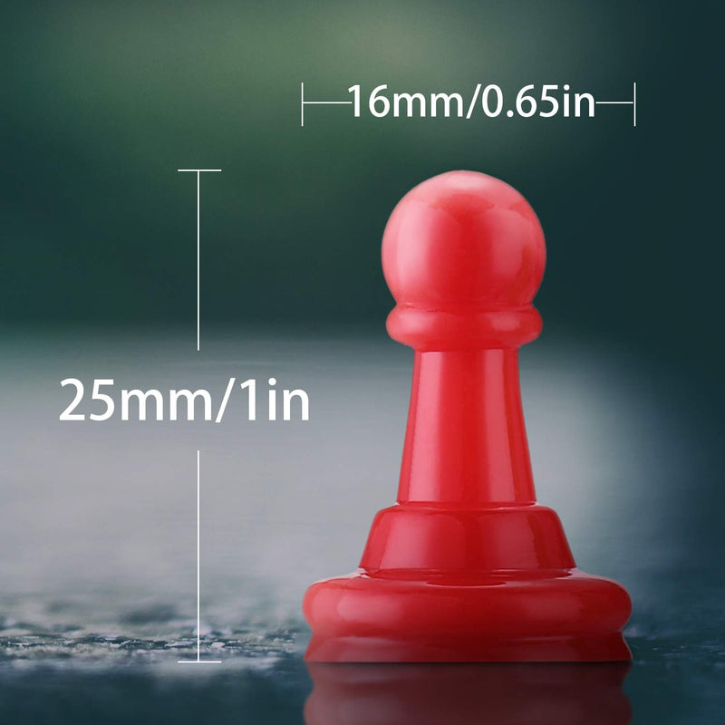 [AUSTRALIA] - Shappy 32 Pieces Multicolor Plastic Pawn Chess Pieces for Board Games Pawns Tabletop Markers 1 Inch 