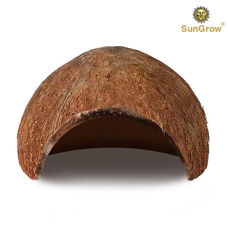 SunGrow Leopard Gecko Cave, Coco Shell House, Smooth-Edged Spacious Reptile and Amphibian Hideout, 1 Pc per Pack - BeesActive Australia