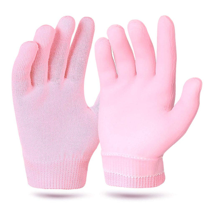 Moisturizing Gloves, Soft Gel Spa Glovers for Repairing and Softening Dry Cracked Hand Skins (Pink) Pink - BeesActive Australia