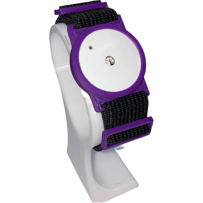 CGM Clips UK - Sensor Armband Holder/Protector Compatible with Freestyle Libre 1/2 - Purple w Black Straps - BeesActive Australia