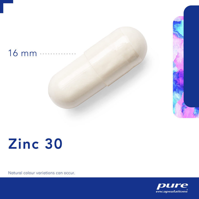 Pure Encapsulations - Zinc 30 - Zinc Picolinate 30mg - Highly Absorbable Hypoallergenic Immune System Supplement - 60 Capsules 60 Count (Pack of 1) - BeesActive Australia