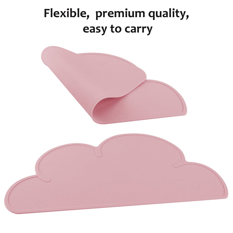 DesignSter Lucky Pet Food Tray – Top Grade Cloud Silicone Feeding Mat Pad Anti-Slip Waterproof Dog Cat Bowl Placemat Lilac - BeesActive Australia