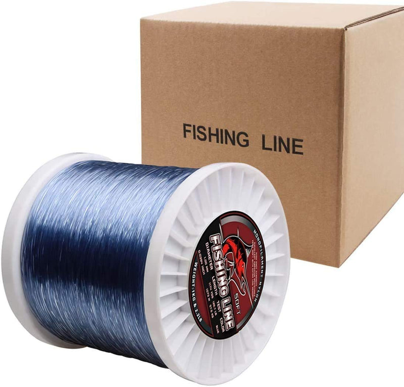 Monofilament Fishing Line, Big Game Fishing Leader Lines Strong Spool Nylon Fishing Line Extra Sensitivity for Saltwater Freshwater 1174-13041Yds, 14LB-127LB Blue 0.8mm - 84.8lb - 1834yds - BeesActive Australia