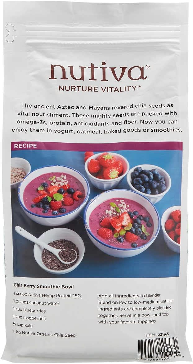 Sale! nutiva Chia Seeds Organic Super Food (Black) 2.9 lbs (1.36 kg) - BeesActive Australia