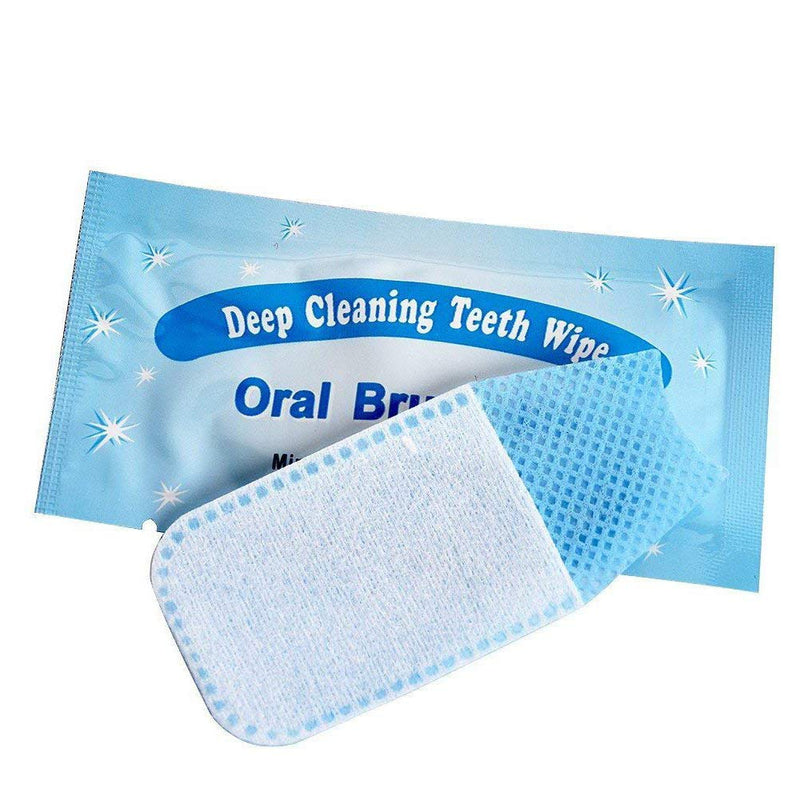 100 Packs of Mint-Flavored Teeth whitening Wipes, Finger Wipes, Disposable Teeth Cleaning Wipes - BeesActive Australia
