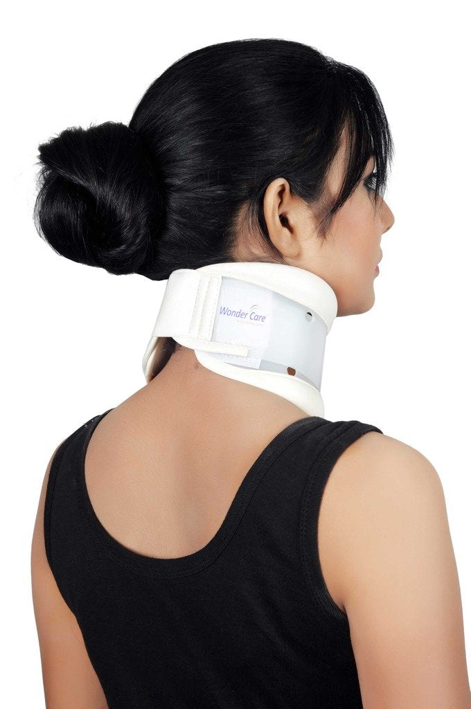 Wonder Care- Rigid Cervical Collar | Plastic Neck Support Brace Adjustable Height Collar Neck Support Brace Wraps Aligns & Stabilizes Vertebrae Neck Brace for Neck Pain and support for women & men Medium - BeesActive Australia