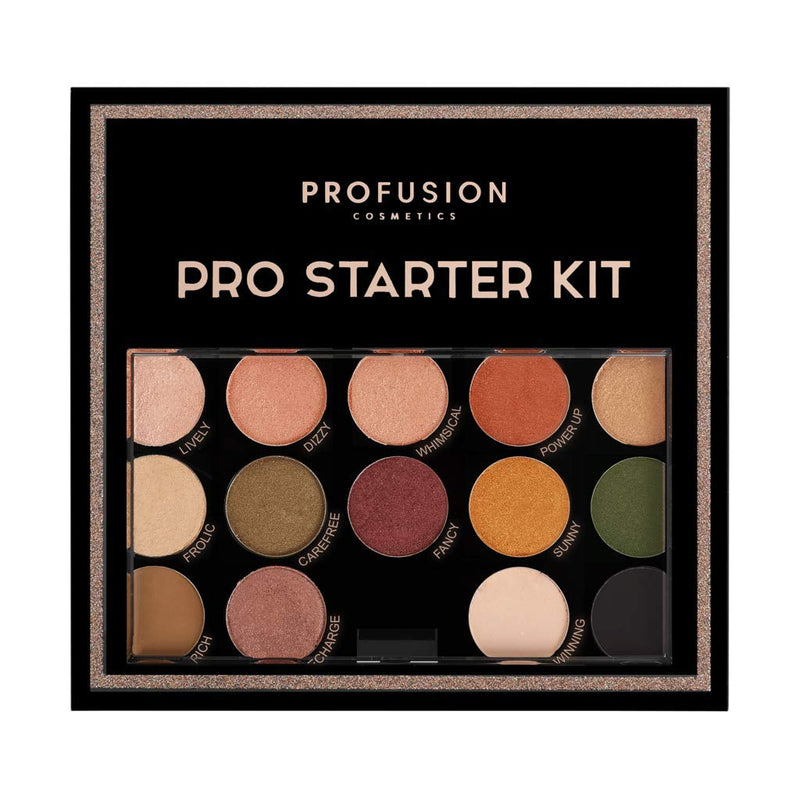 Profusion Cosmetics - Pro Starter Kit - Makeup Artist Kit Eyeshadows Lip Shades Highlighters Contour Bronzer Highlighter - BeesActive Australia