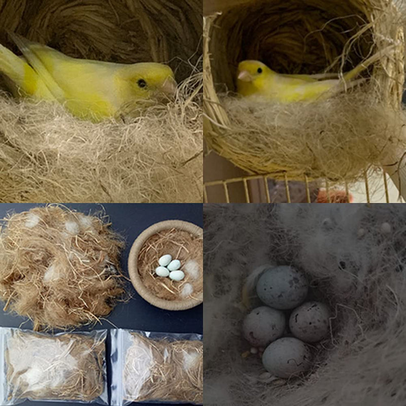 YJJKJ Natural Mixing Nesting Material Pads for Bird Nest, Bird Nest Nesting Liners Great for Nest Building and Hideouts 40G / 1.4OZ - BeesActive Australia