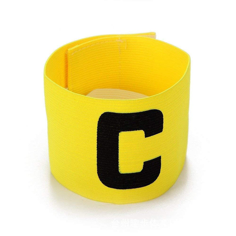 Wendy Mall 4Pcs Colorful Football Soccer Player Sport Flexible Sports Adjustable Bands Captain Armband for Kids and Youth Yellow - BeesActive Australia