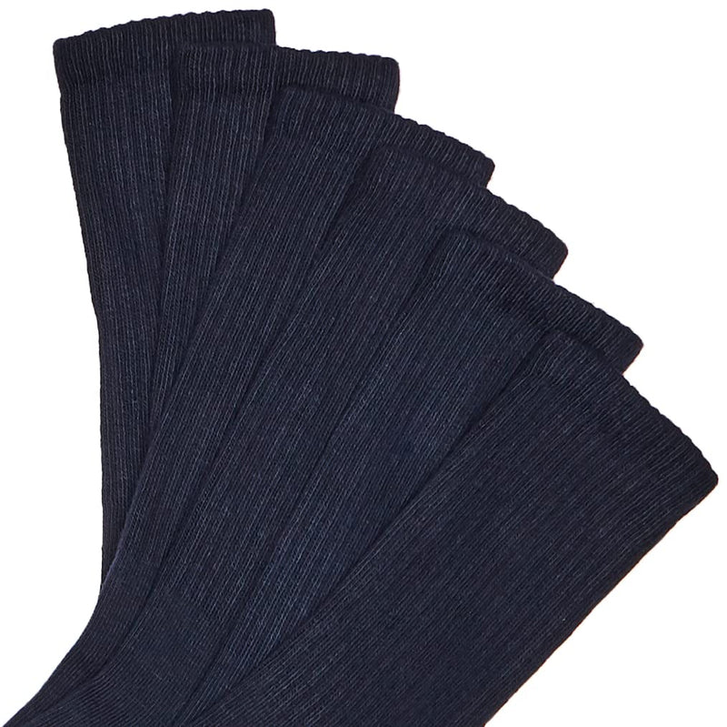 Jefferies Socks boys Seamless Half Cushion Sport Crew Socks 6 Pair Pack Large Navy - BeesActive Australia