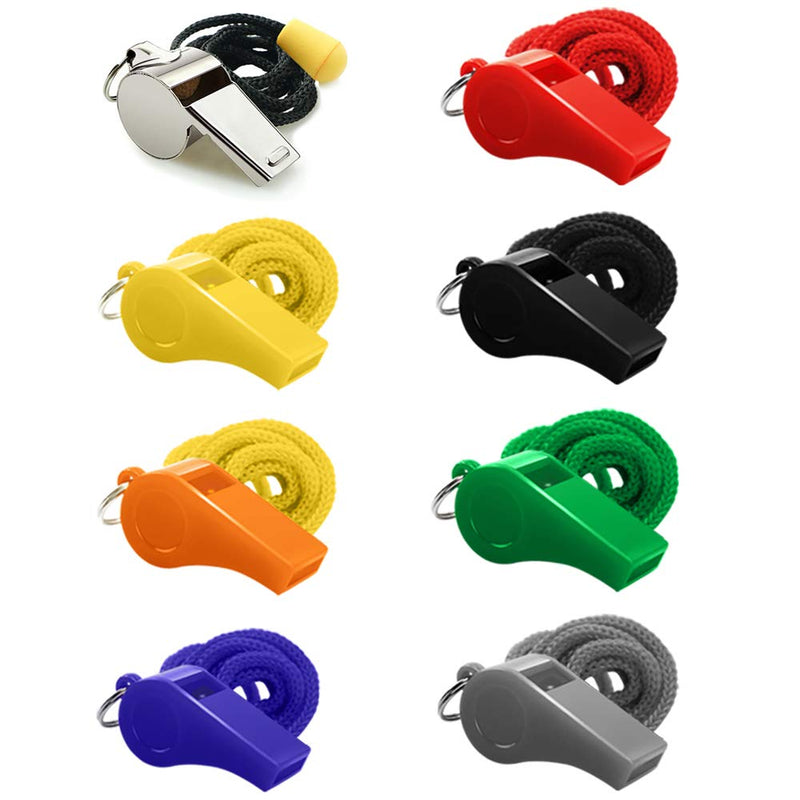 Fya Whistle, 8PCS Sports Whistles with Lanyard, Loud Crisp Sound Whistles Bulk Ideal for Referees, Coaches, and Officials - BeesActive Australia