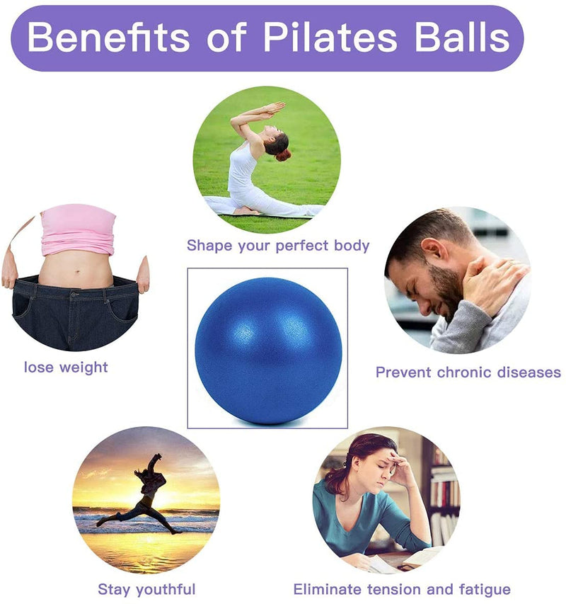 XIECCX Mini Yoga Balls Exercise Pilates Ball Therapy Ball Balance Ball Bender Ball Barre Equipment 1PC for Home Stability Squishy Training PhysicalCore Training with Pump A-purple 6 Inch - BeesActive Australia