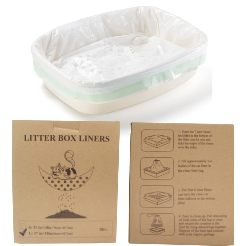 Gefryco Cats Sifting Litter Box Liners Thick 2mil, Jumbo Disposable Waste Litter Bags Litter Tray Liners 14 Count - BeesActive Australia