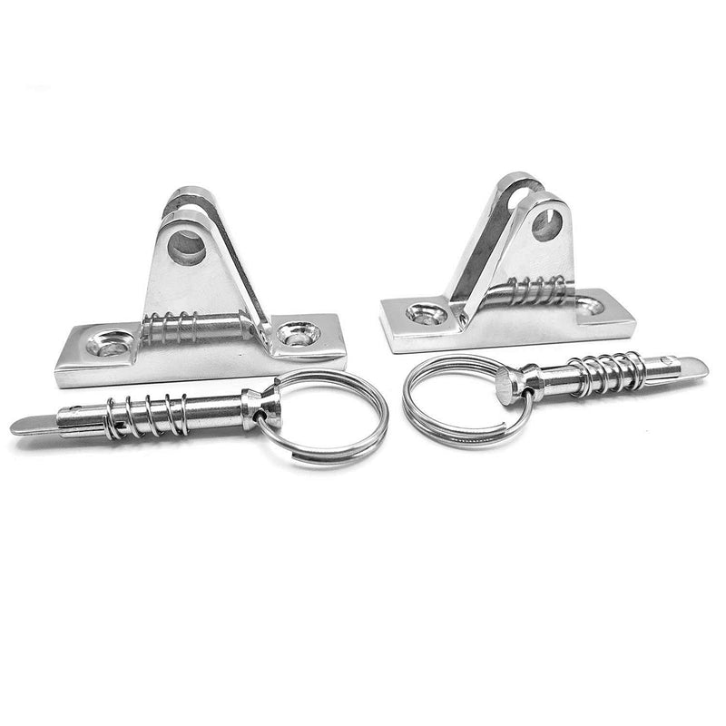 [AUSTRALIA] - Amadget 2 Pack Bimini Top 90°Deck Hinge with Removable Pin, 316 Stainless Steel Marine Boat Hinge Mount Bimini Top Fitting Hardware 