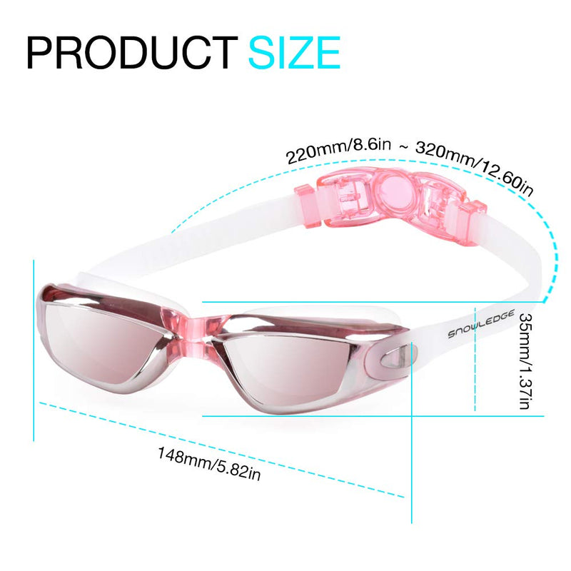 HUBO SPORTS Swim Goggles Swimming Goggles for Women Men Kids No Leaking Anti Fog G5p-rose - BeesActive Australia