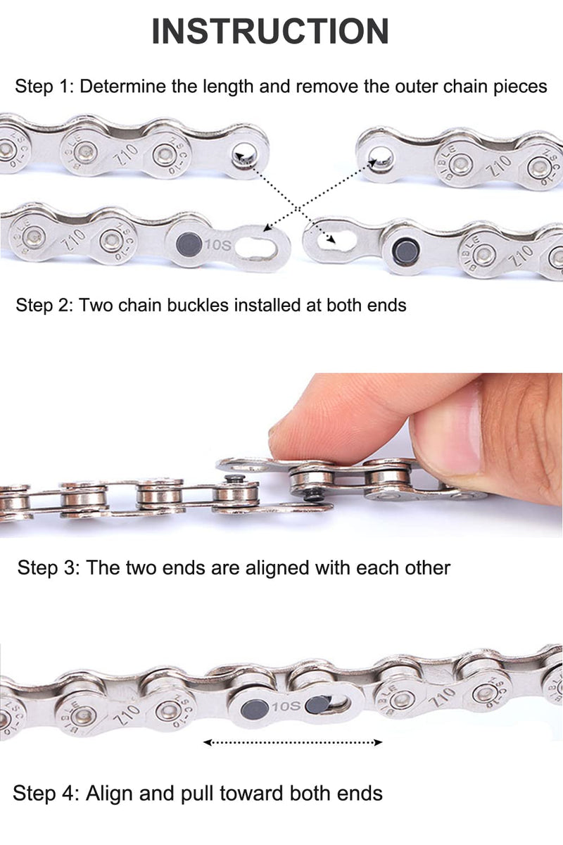 ENASGLOO 8 Pairs Reusable Bicycle Missing Link + Bike Chain Plier for 6/7/8/9/10/11 Speed - BeesActive Australia