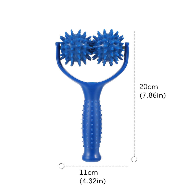 Healifty PVC Muscle Relaxer Roller Muscle Roller Stick Handheld Foam Roller Massager for Back Neck Arm Leg (Blue) - BeesActive Australia