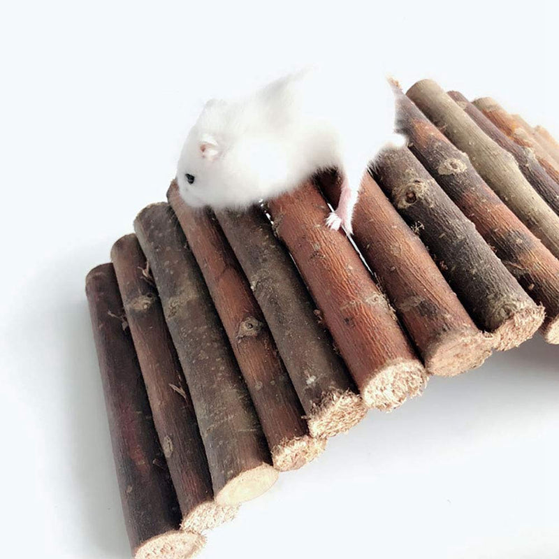 PINVNBY PIVBY Wooden Hamster Bridge,Rat Chew Toys for Chinchillas Guinea Pigs Hamster Mouse Rat, Rodents Ladder Toy for Small Animal (2Pack) - BeesActive Australia