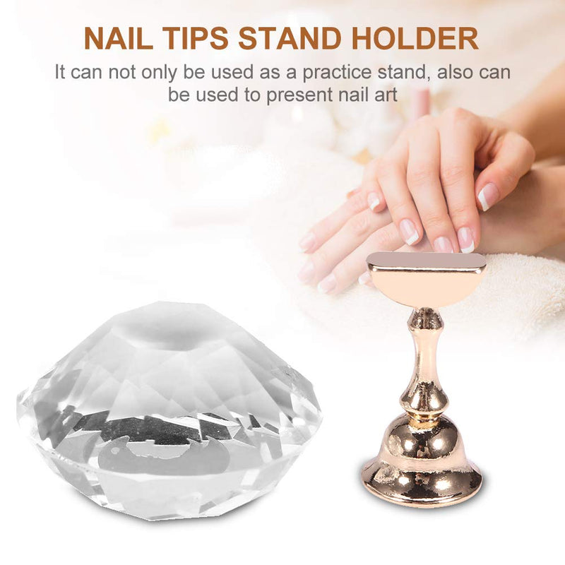Nail Tips Stand Holder, Magnetic Alloy Nail Art Display Tip Holder for Salon DIY and Practice Manicure (#4) #4 - BeesActive Australia