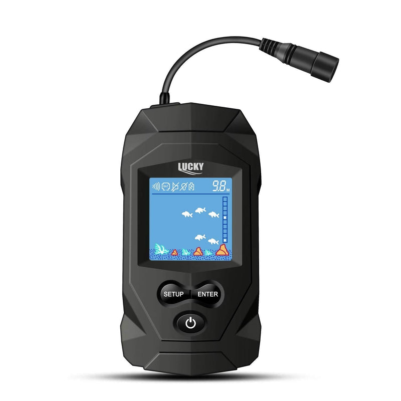 LUCKY Portable Fish Finders Wired Transducer Kayak Fish Finder Kit Portable Depth Finder LCD Display for Kayak Boat Ice Fishing - BeesActive Australia