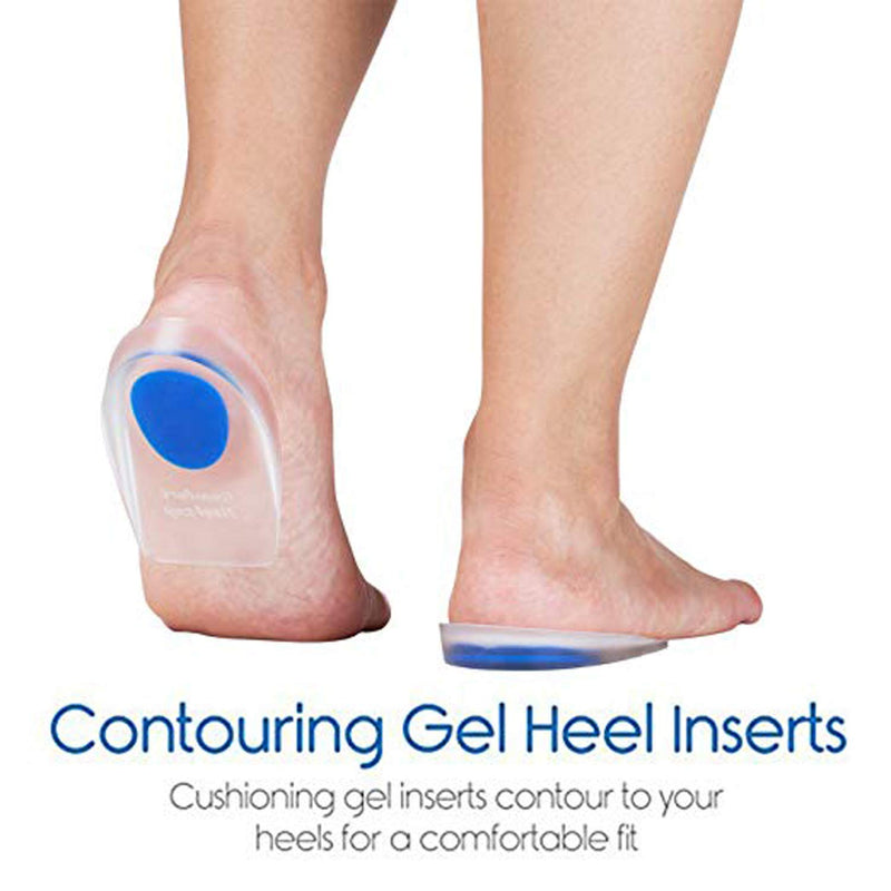 3 Pairs of Gel Heel Cups Heel Support Pads Cushions for Plantar Fasciitis Heel Pain (Men/Large) Men/Large - BeesActive Australia