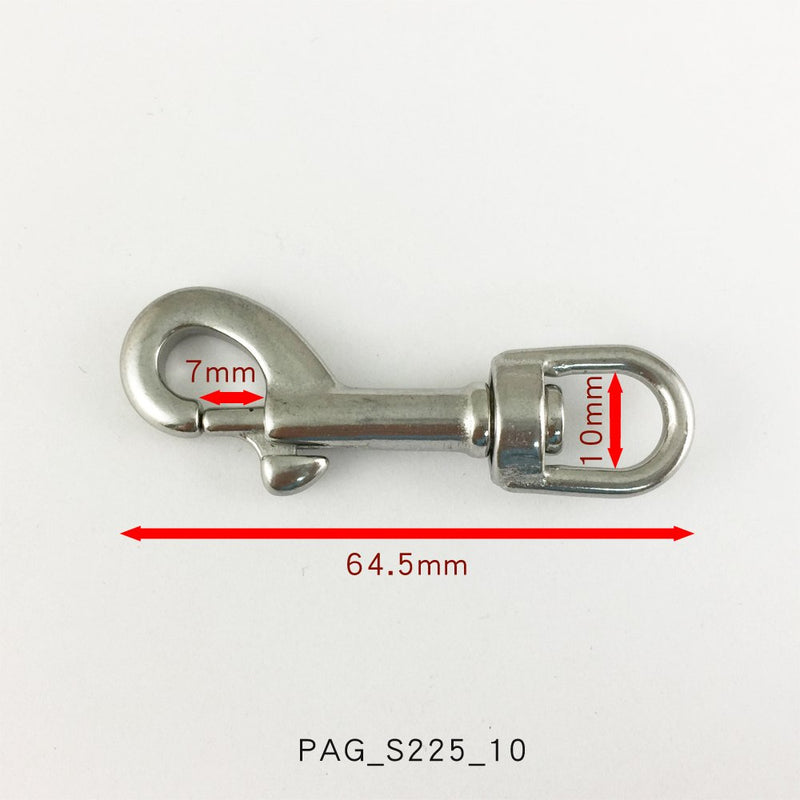 [AUSTRALIA] - Proteus Marine Grade Clip Stainless Steel Swivel Eye Bolt Snap, 3/8, 1/2, 3/4, 1, 1-1/4 inch, Pack of 5 3/4"(19mm) 