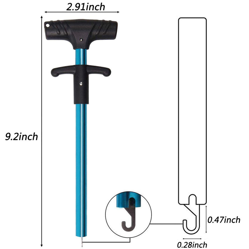 OROOTL Fish Hook Remover Tool Extractor, Portable Easy Squeeze Out Fishing Hook Separator Aluminum Fish Dehooker Removal Puller for Saltwater Freshwater Fishing Blue - BeesActive Australia