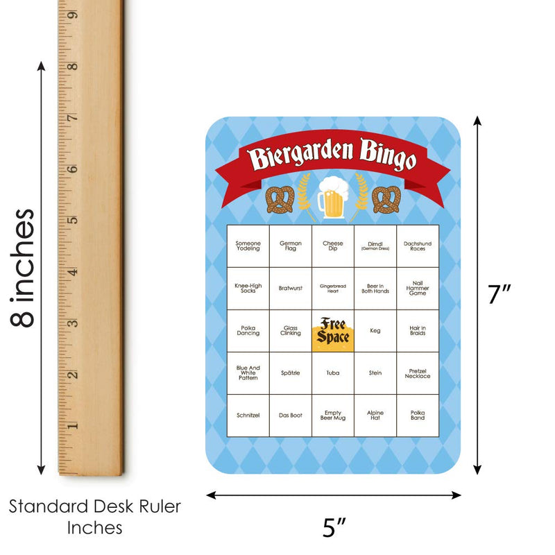 Big Dot of Happiness Oktoberfest - Bar Bingo Cards and Markers - German Beer Festival Shaped Bingo Game - Set of 18 - BeesActive Australia