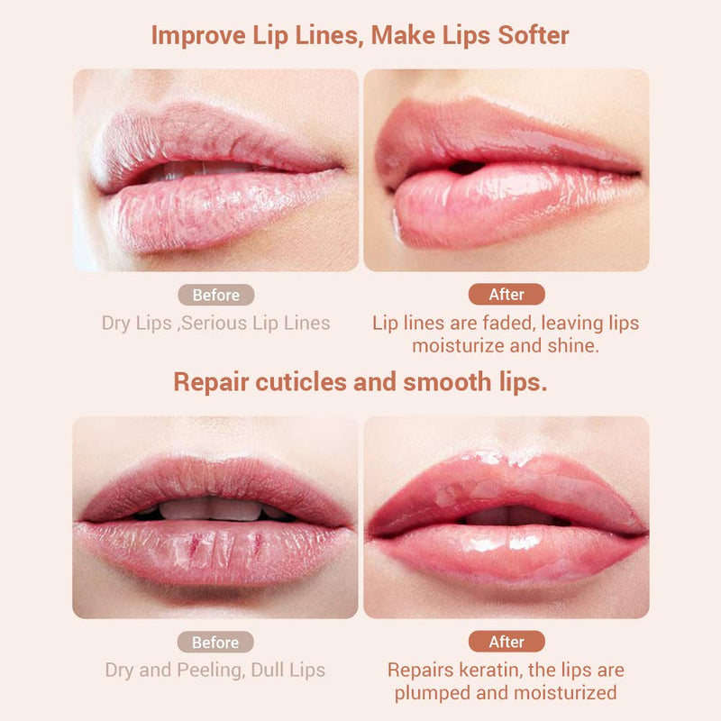 Lip Mask Aloe Scrub Cream for Moisturizing Softening Keratin Fading Lip Lines Improving Lips Peeling Keeping Lip Smooth Elasticity (Aloe) Orange - BeesActive Australia