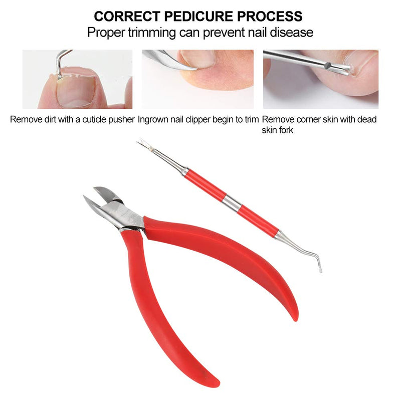 Toe Nail Clipper for Ingrown or Thick Toenails,Toenails Trimmer and Professional Podiatrist Toenail Nipper for Seniors Stainless Steel Surper Blades Lighter Soft Handle 02 - BeesActive Australia