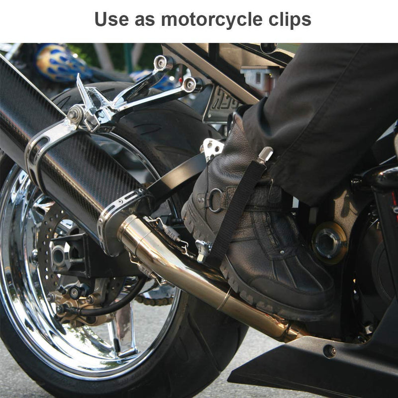 Boncas Improved Adjustable Elastic Boot Clips Boot Straps Pant Clips Stirrups Leg Straps Keeping Your Pants Tucked Biker 4.7" -9" - BeesActive Australia