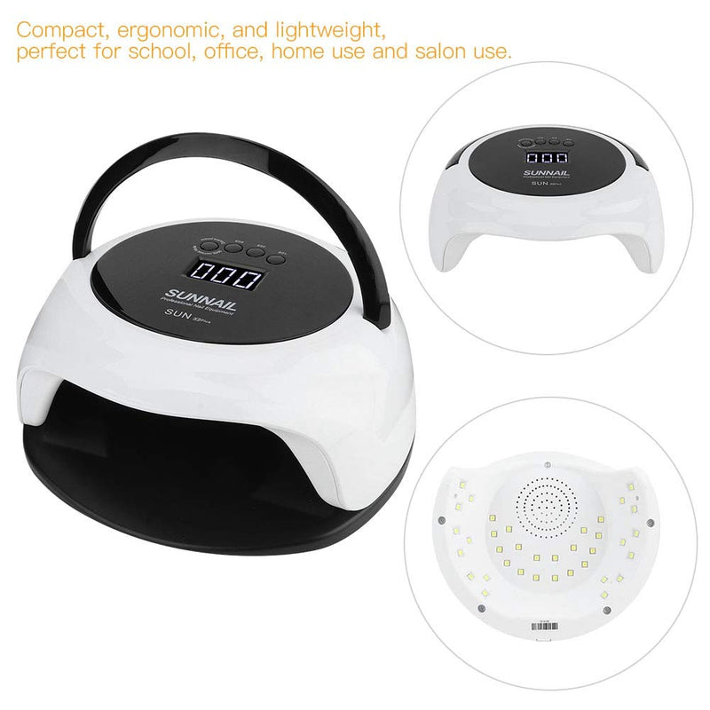 75W UV LED Nail Lamp Dryer, Professional Intelligent Nail Art Dryer Nail Gel Polish Curing Manicure Nail Dryer Light Curing Lamp with Timer/Sensor for Led UV Gel Nail Polish(US) Us - BeesActive Australia