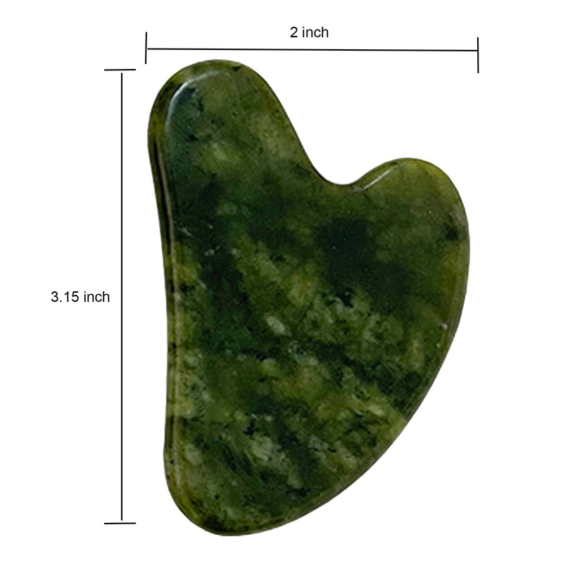 Gua Sha, Premium Gua Sha Stone, Guasha for Face Upgraded, Guasha Stone Natural Jade Stone Green - BeesActive Australia
